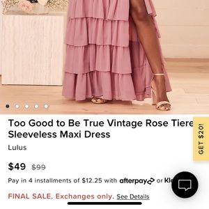 Lulus vintage rose dress